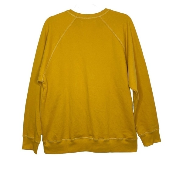 Bather Tuscan Crewneck Sweatshirt Mustard Yellow Organic Cotton NWT - Picture 3 of 12